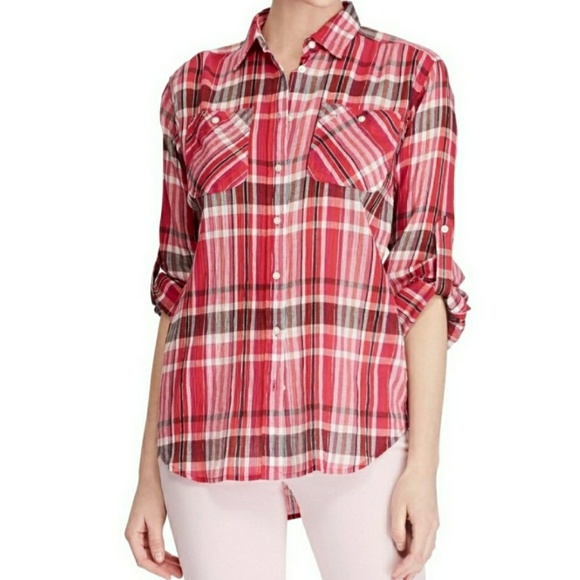 Ralph Lauren Tops - 🆕Ralph Lauren Plaid Cotton Gauze Shirt